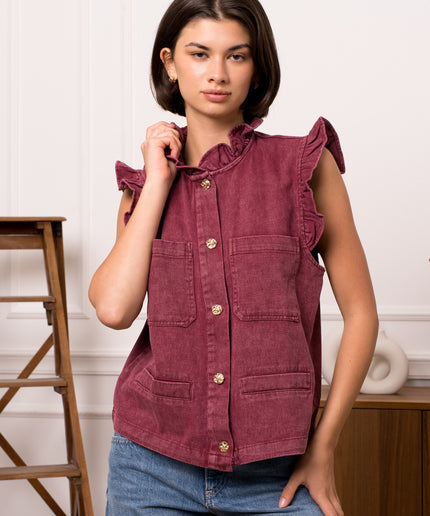 Gilet jean bordeaux