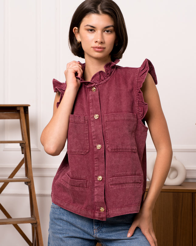 Gilet jean bordeaux