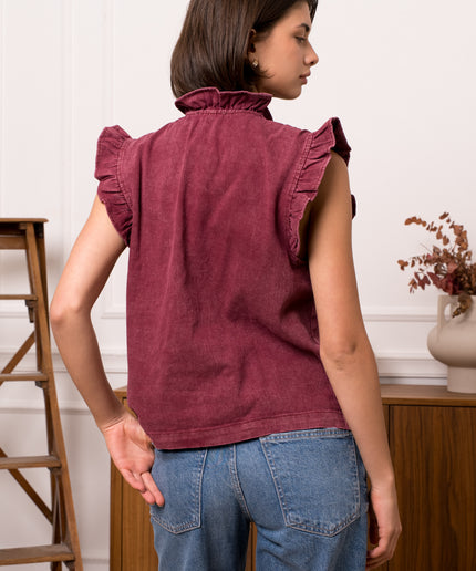 Gilet jean bordeaux