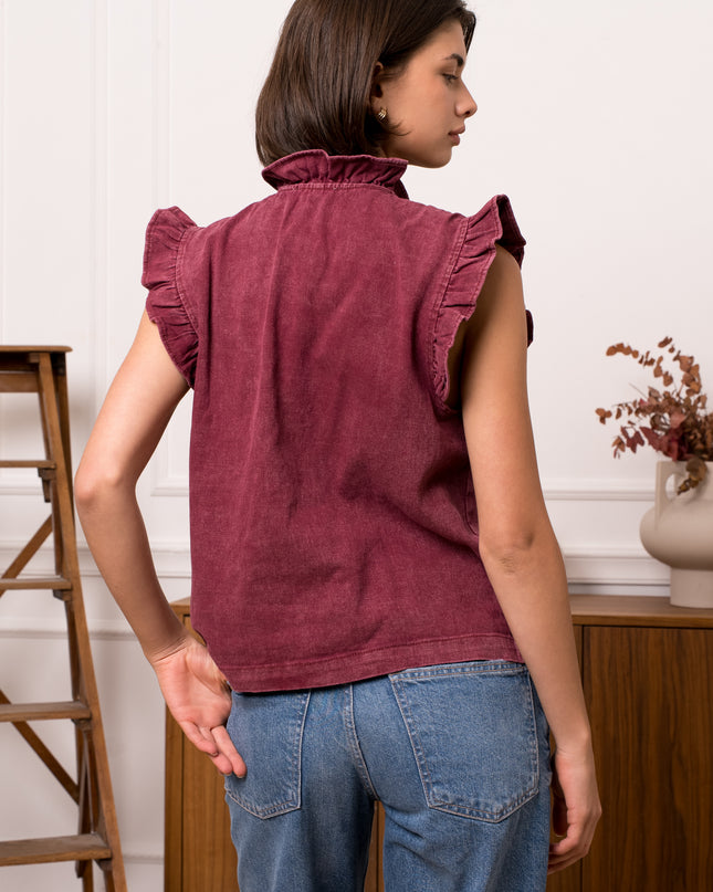 Gilet jean bordeaux