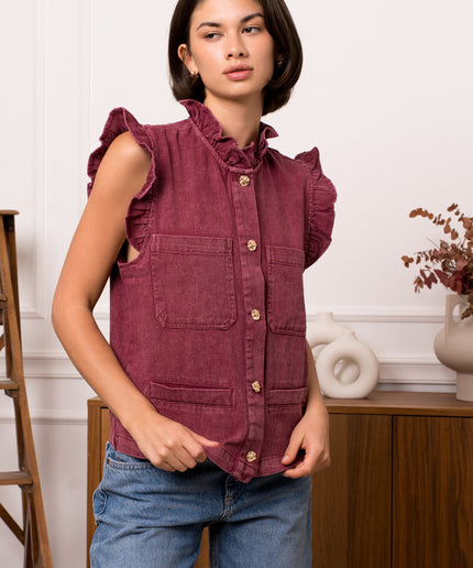 Gilet jean bordeaux