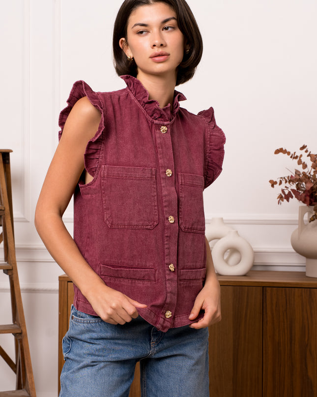 Gilet jean bordeaux