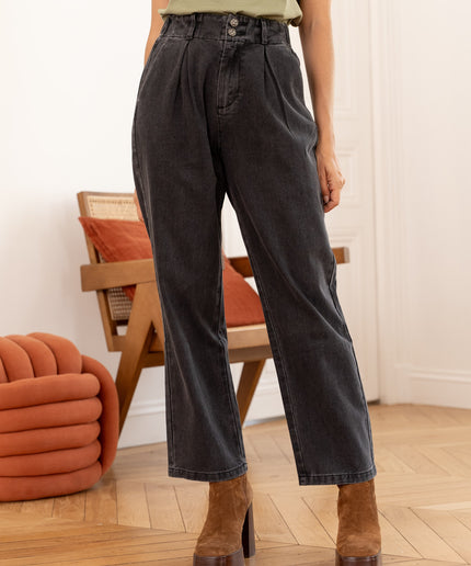 Jeans Momfit - Gris moyen