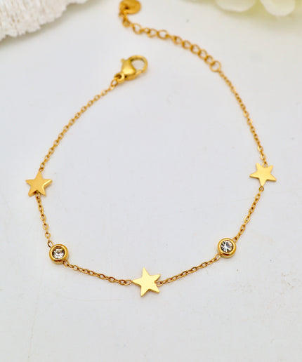 Bracelet - Zircons et étoiles
