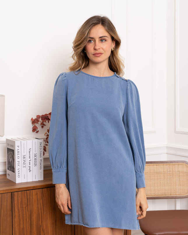 Robe jeans manche longue