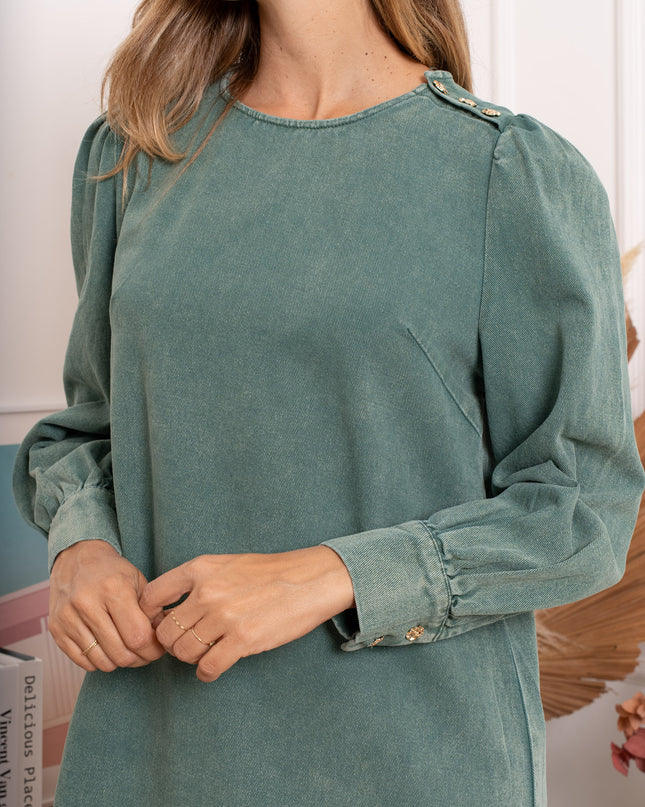 Robe jeans manche longue