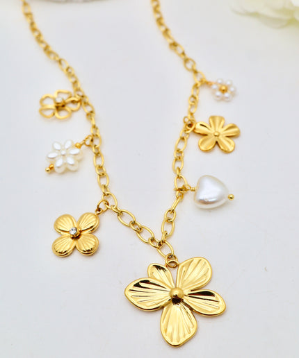 Collier - Charms fleurs