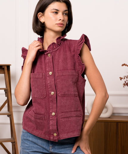 Gilet jean bordeaux