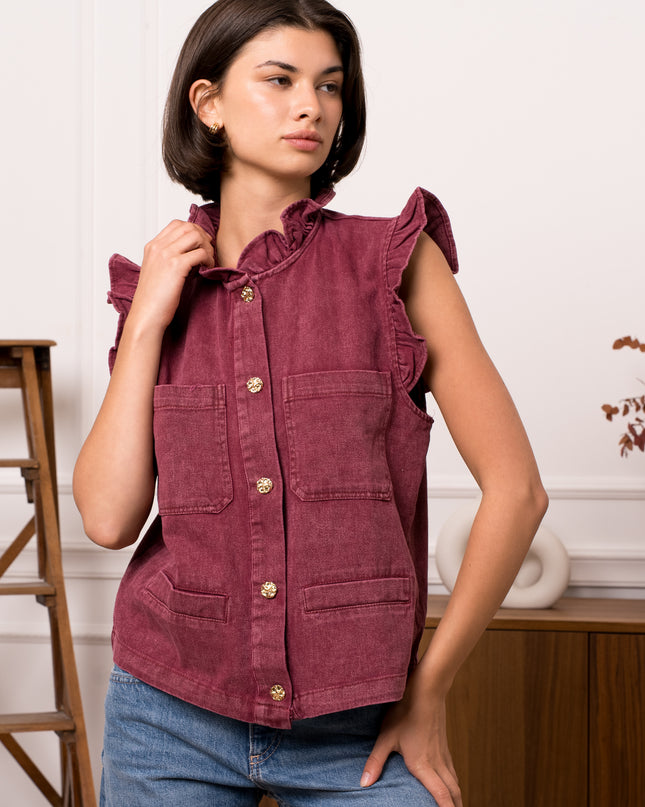 Gilet jean bordeaux