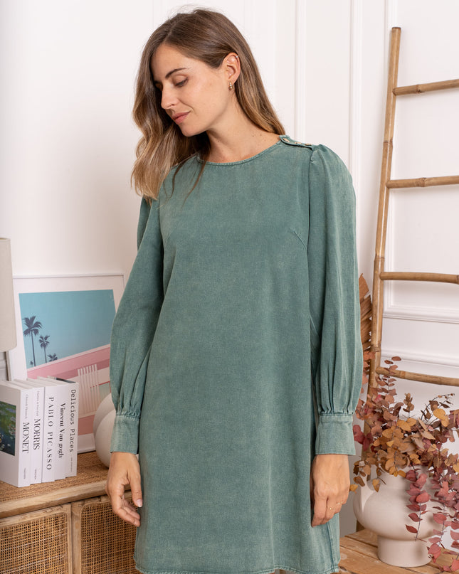 Robe jeans manche longue