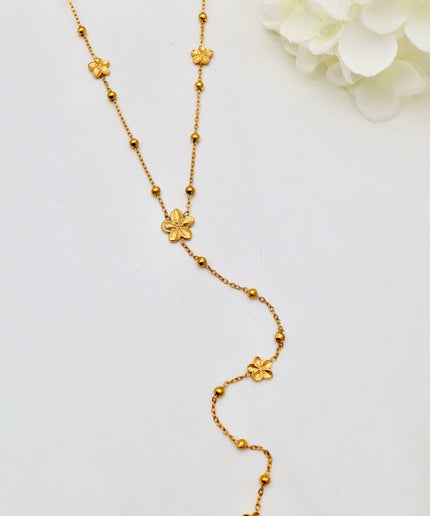Collier Y - fleur