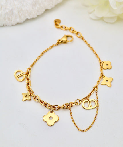 Bracelet fin - Charms trèfles