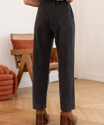 Jeans Momfit - Gris moyen